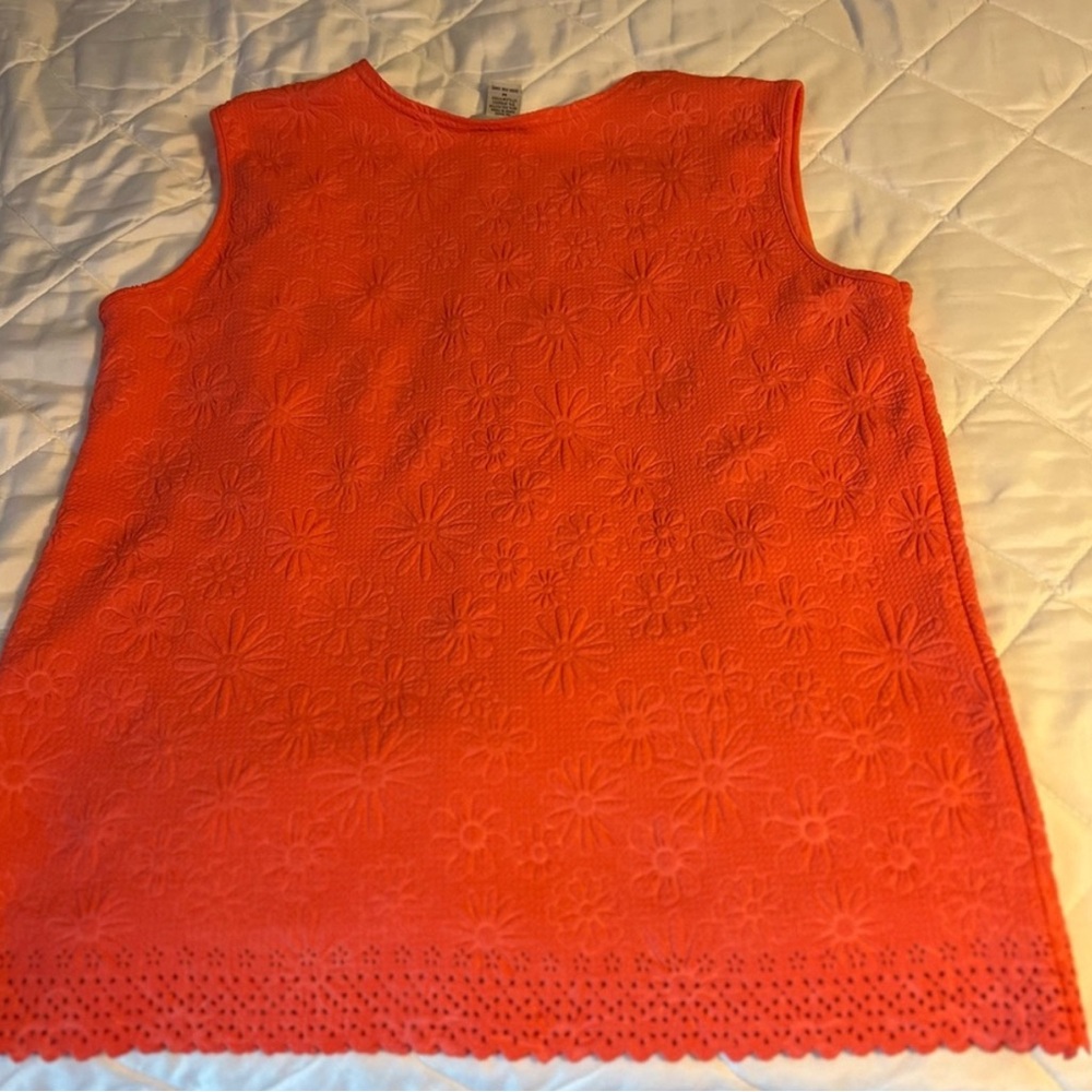BonWorth Vibrant Orange Textured Top